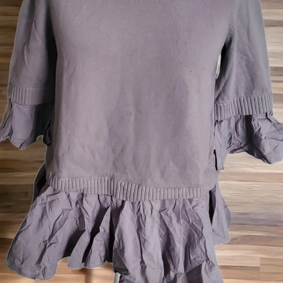 Cos Grey Short Sleeved Shirt Jumper top size S 8/10 uk - Picture 3 of 8